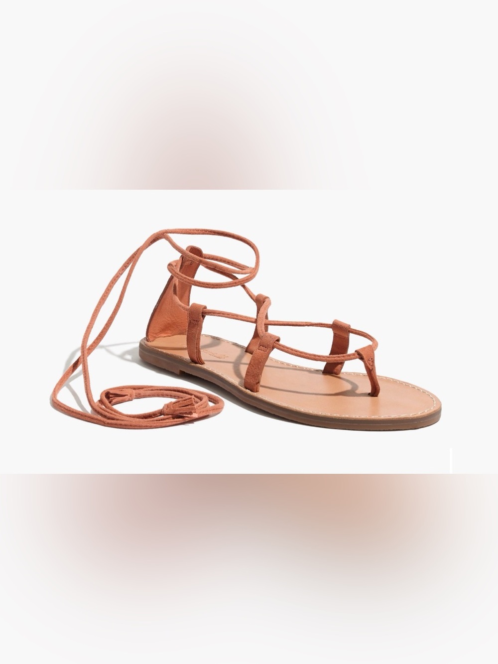 NWT MADEWELL The Boardwalk Lace Up Sandals in Suede size women’s 9 1/2